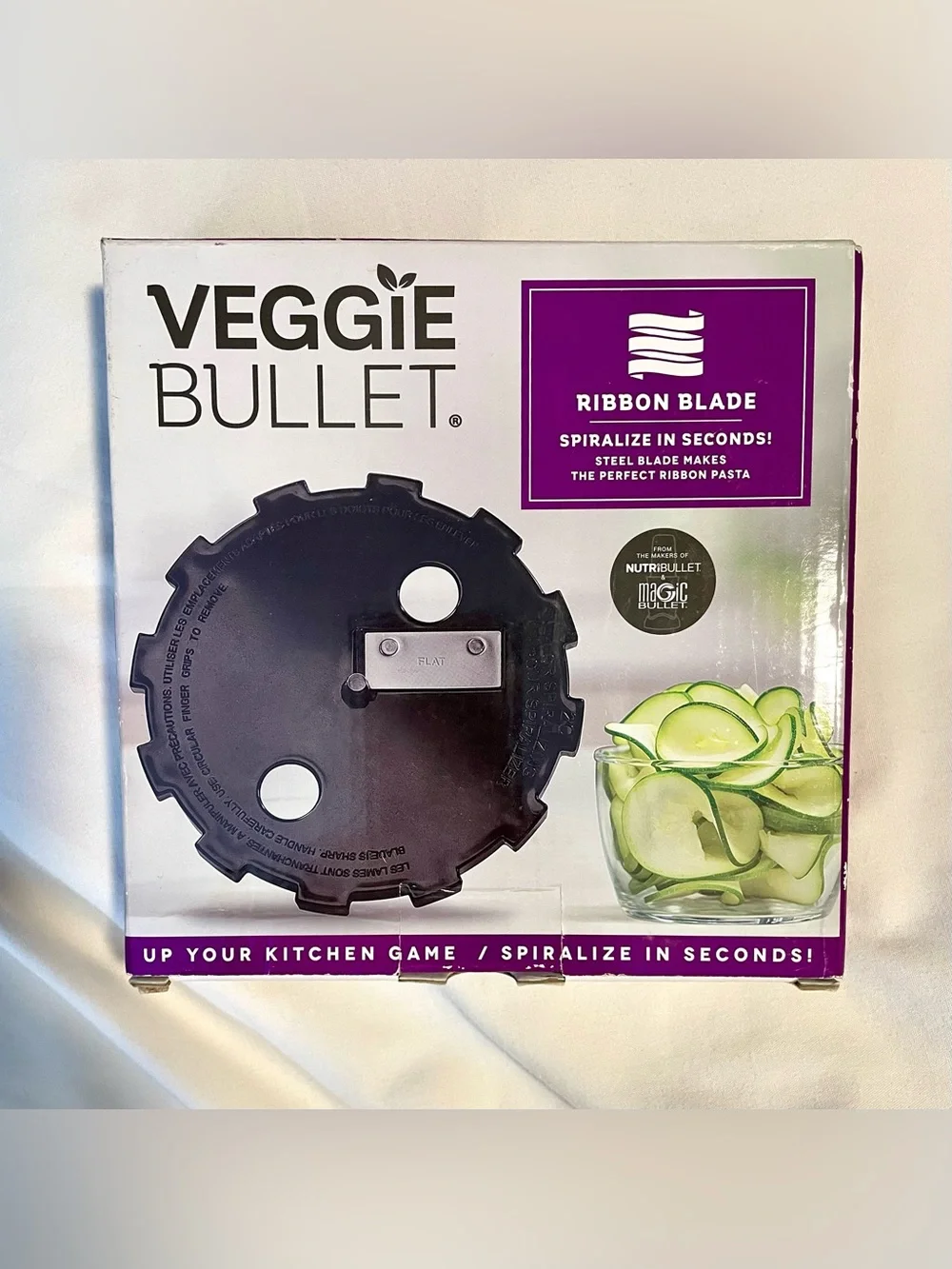 MAGIC BULLET ~ Veggie Bullet Ribbon Blade - Spiralize in Seconds - Steel Blade